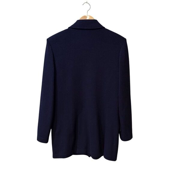 St. John Collection By Marie Gray Womens Four Button Santana Knit Jacket 10 Navy - Picture 2 of 13